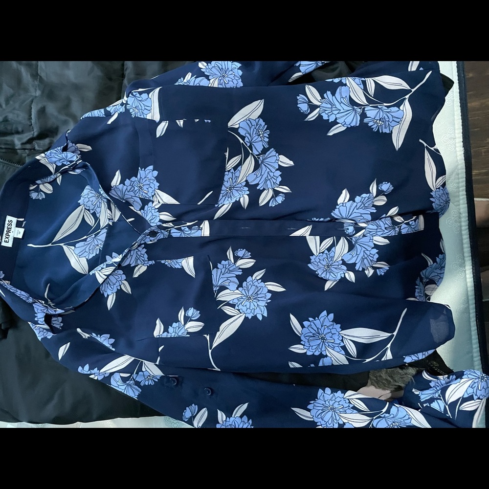 Express Floral Button-up Shirt